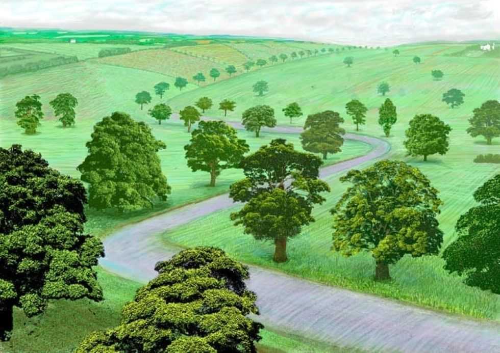 David Hockney, ‘Green Valley’, 2008, Print, Inkjet printed computer drawing on paper, null, Numbered