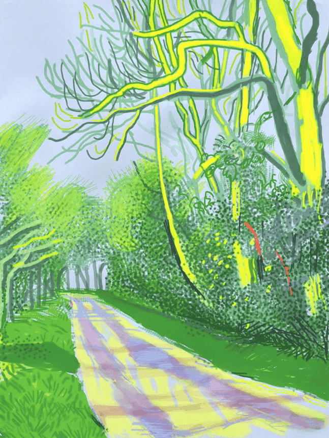 David Hockney, ‘The Arrival Of Spring In Woldgate East Yorkshire 12th April 2011 - No. 1’, 2011, Print, iPad drawing in colours on wove paper, null, Numbered
