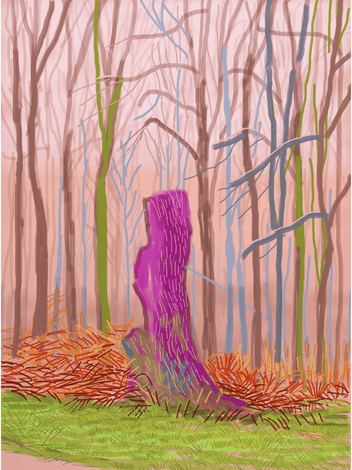 David Hockney, ‘The Arrival Of Spring In Woldgate East Yorkshire 15th March 2011’, 2011, Print, iPad drawing in colours on wove paper, null, Numbered
