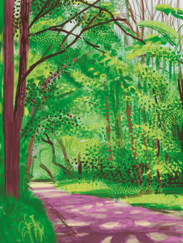 David Hockney, ‘The Arrival Of Spring In Woldgate East Yorkshire 28th April 2011’, 2011, Print, iPad drawing in colours on wove paper, null, Numbered