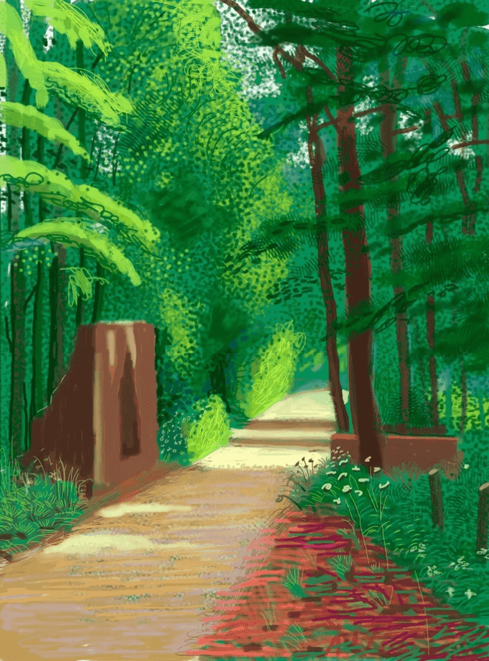 David Hockney, ‘The Arrival Of Spring In Woldgate East Yorkshire 2nd June 2011’, 2011, Print, iPad drawing in colours on wove paper, null, Numbered