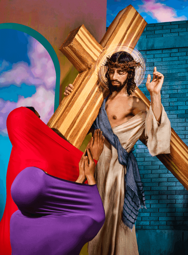 David LaChapelle, ‘VIII - The Women of Jerusalem Weep Over Jesus’, 2023, Print, Pigment Print on Dibond, null, Numbered