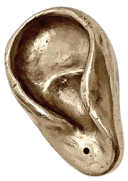 David Shrigley, ‘Right Ear Made From Bronze’, 2019, Sculpture, Polished Bronze, Little And Large Editions, Numbered