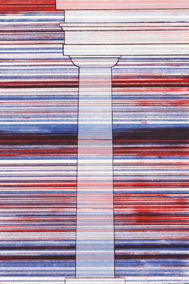 Ed Ruscha, ‘Column With Speed Lines’, 2003, Print, 5-color lithograph/screenprint, Gemini G.E.L.,, Numbered, Dated