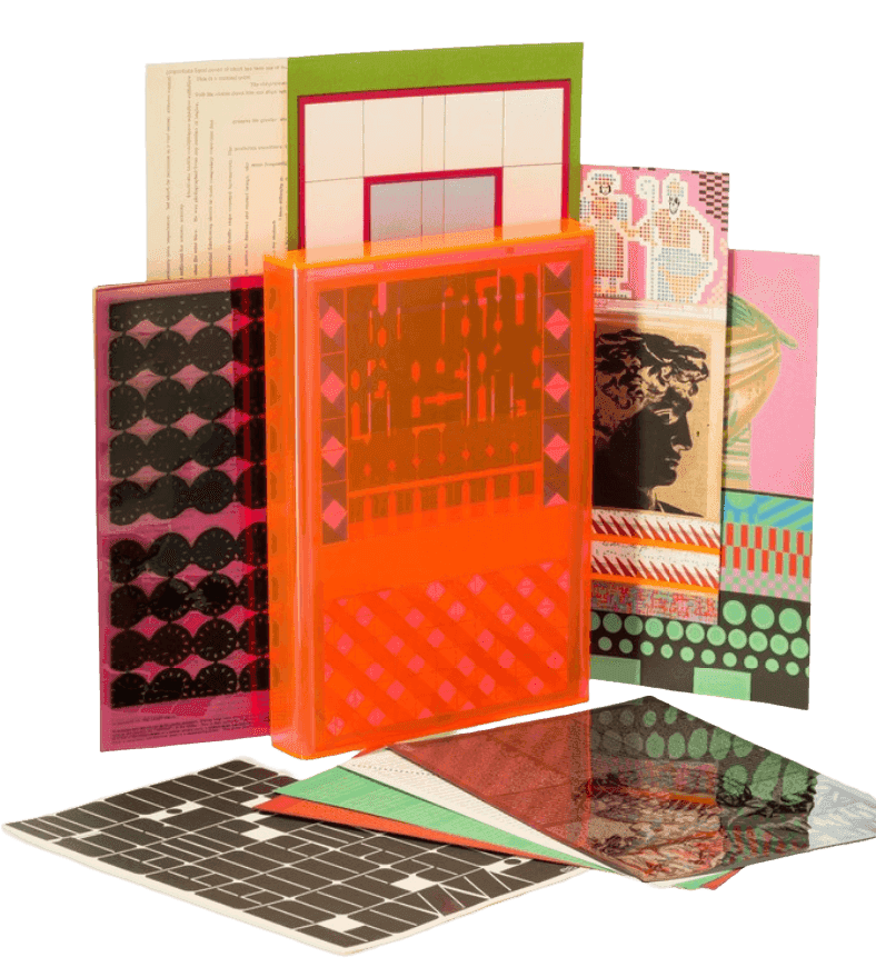 Eduardo Paolozzi, ‘Moonstrips Empire News (Portfolio of 100 Screenprints)’, 1967, Print, Printed on a diverse assortment of papers, cardstocks, and transparent plastic mylar/acetate sheets., null, Numbered