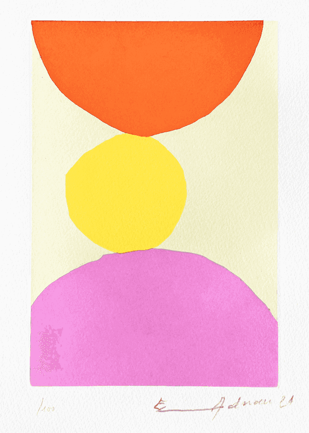 Etel Adnan, ‘L'Express Beyrouth-Enfer’, 2021, Print, Etching, null, Numbered