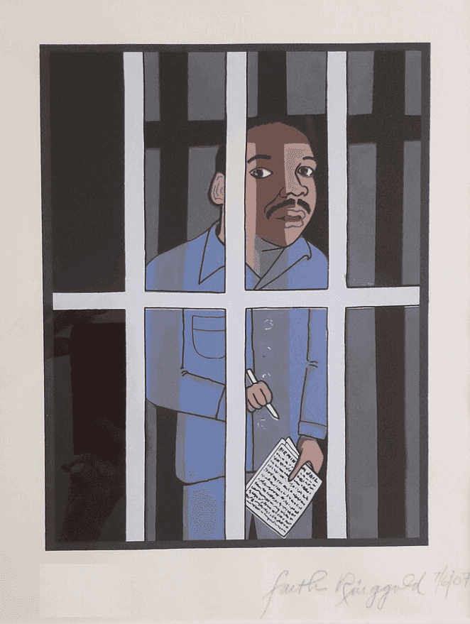 Faith Ringgold, ‘MLK Letters from Birmingham Jail’, 2007, Print, Serigraph, null, Numbered, Dated