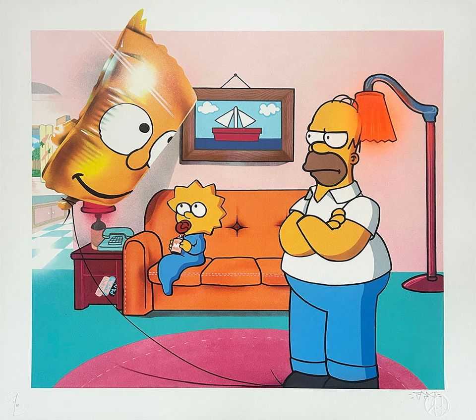 Fanakapan, ‘I Can See All Of Springfield From Here (Hand Finished)’, 2024, Print, 24 colour screen print on 330gsm Somerset paper, Hand finished by the artist in pens and spray paint, null, Numbered