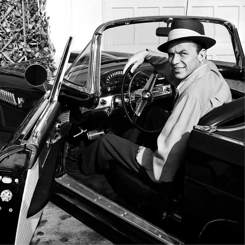 Frank Worth, ‘Frank Sinatra in His Ford Thunderbird’, 1955, Photography, Fine art print, null,
