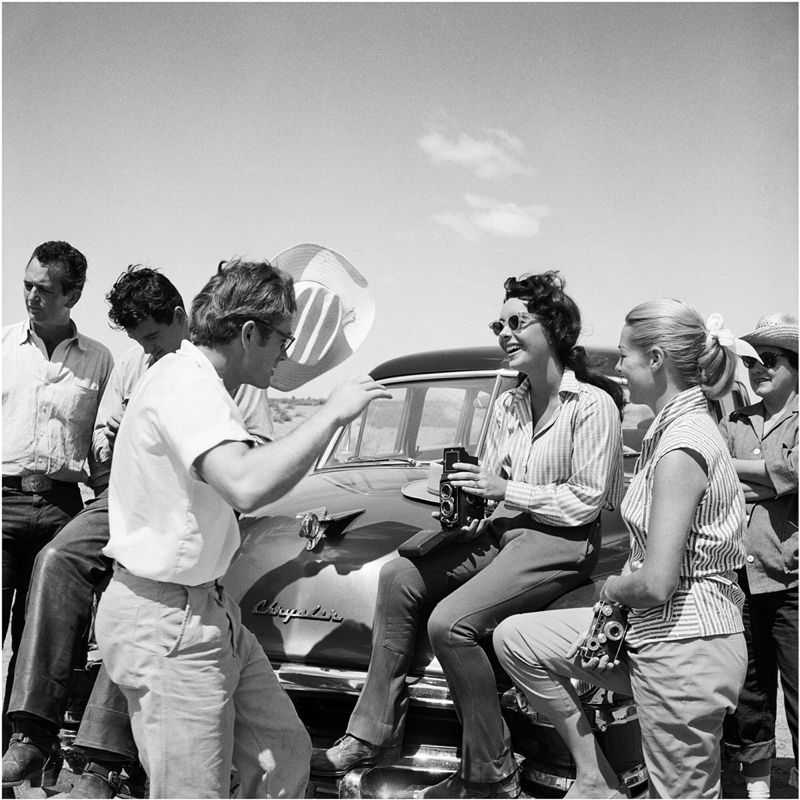Frank Worth, ‘James Dean and Elizabeth Taylor Having Fun on Set of Giant’, 1955, Photography, Fine art print, null,