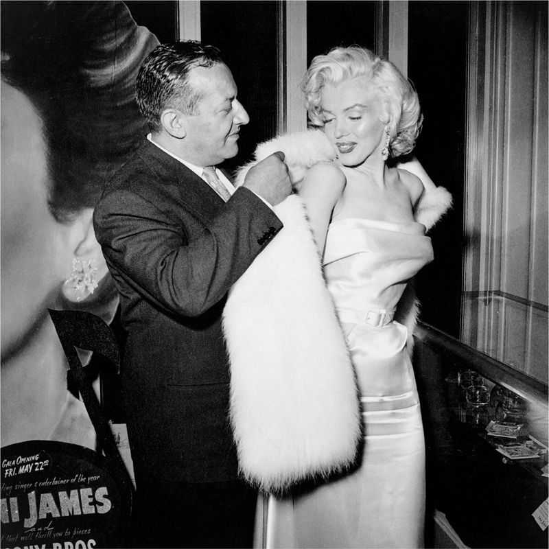 Frank Worth, ‘Marilyn Monroe and Ciros Owner Herbert Hoover by Frank Worth’, 1956, Photography, Fine art print, null,