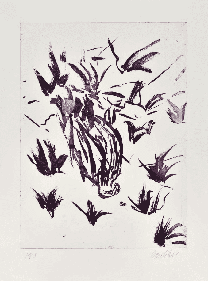 Georg Baselitz, ‘Adler, Alpen’, 2001, Print, Etching and aquatinta, null, Numbered, Dated