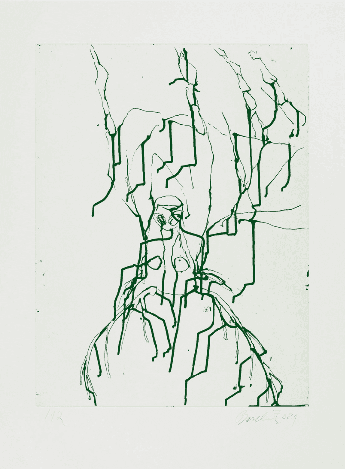 Georg Baselitz, ‘Deer VII’, 2021, Print, Sugar-lift aquatint on Somerset Satin 300gsm paper, Cristea Roberts Gallery, Numbered, Dated