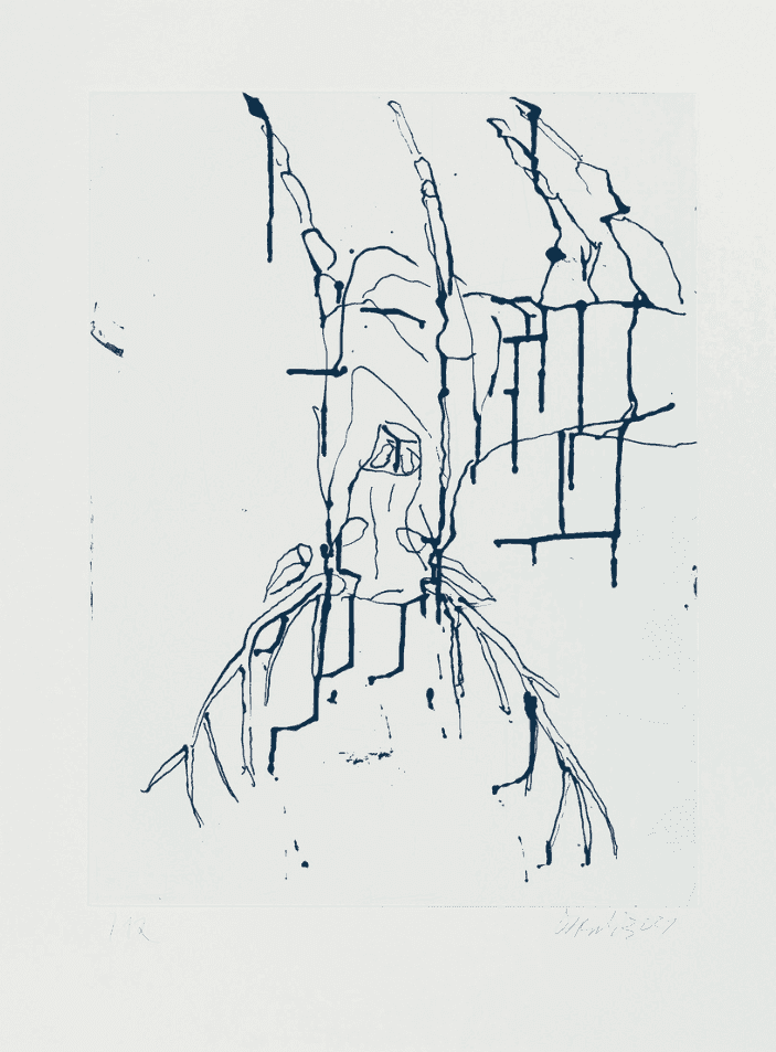 Georg Baselitz, ‘Deer X’, 2021, Print, Sugar-lift aquatint on Somerset Satin 300gsm paper, Cristea Roberts Gallery, Numbered, Dated