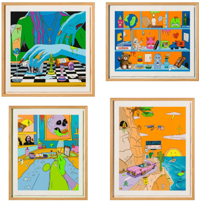 Graceland (Grace McCalla), ‘Spotlight on the Shadows (Set of Four)’, 2024, Print, Somerset Satin 410gsm Paper on 3mm Float Glass, null, Framed