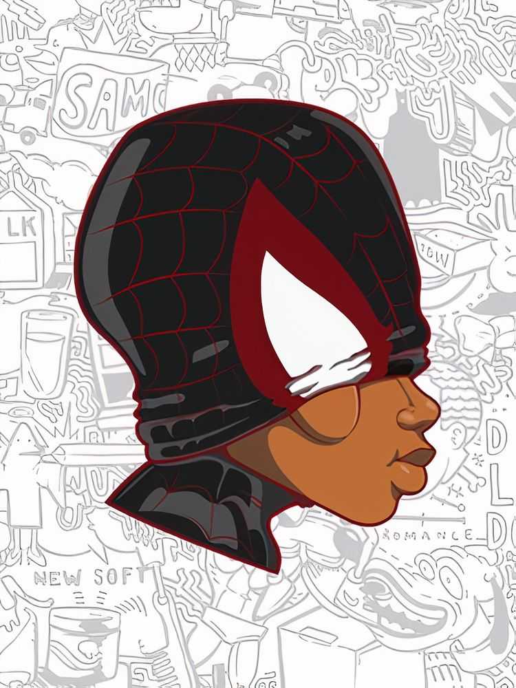 Hebru Brantley, ‘The Mysterious Myth Of The Boy Spider (From Miles To Miles)’, 2016, Print, 8 colour Hand Pulled screenprint on Mohawk Superfine UltraWhite, 160 lb Cover Deckled Edges, Line Dot Editions, Numbered