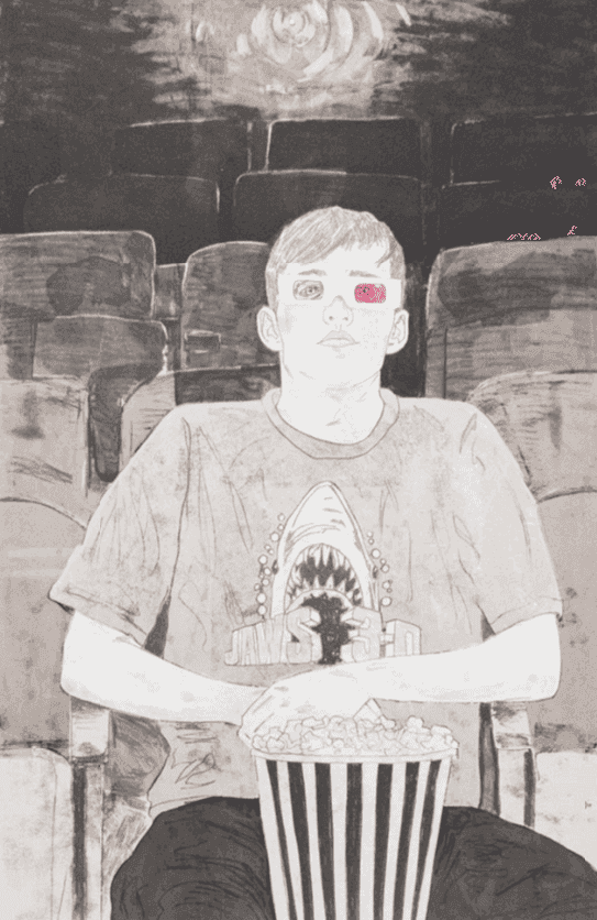 Hernan Bas, ‘The Last Screening’, 2024, Print, Lithograph on BFK Rives 250g paper with deckled edges, Perrotin, Numbered