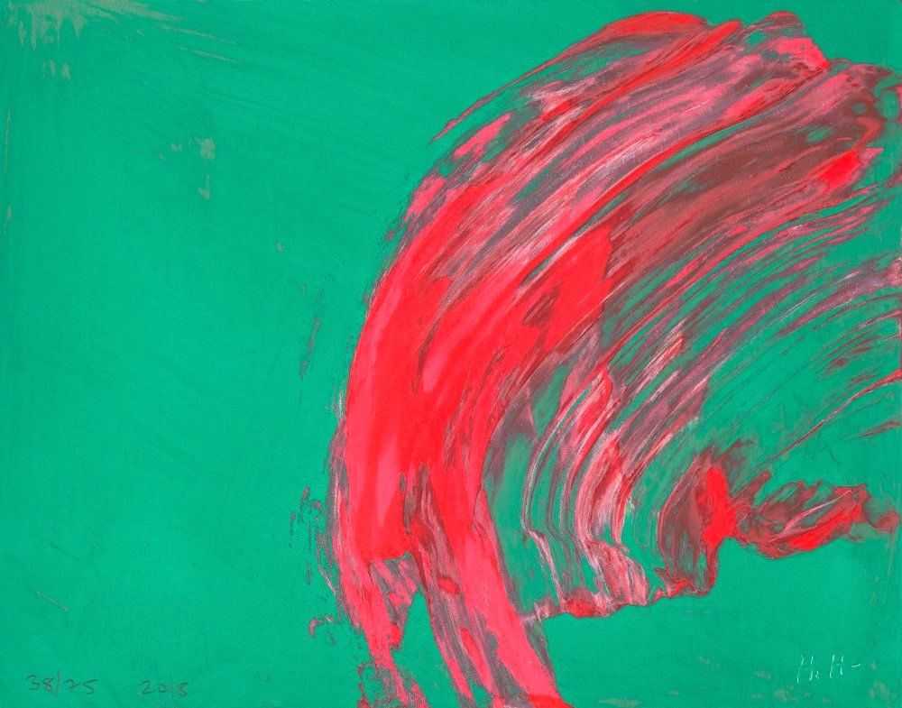 Howard Hodgkin, ‘Over to You’, 2019, Print, A hand printed screenprintin 34 colours with torn and sponged edges, King & McGaw, Numbered