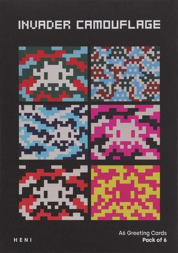 Invader, ‘Camo Greeting Cards’, 2024, Print, A pack of six A6-sized greetings cards, featuring different Invader Camouflages., null,