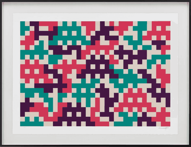 Invader, ‘Camo XL-4C-M2’, 2024, Print, Screenprint in Somerset Satin Cotton, null, Numbered, Framed