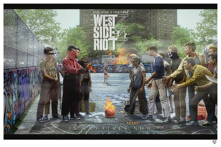 JJ Adams, ‘West Side Riot’, 2015, Print, Giclee On Paper, Wishbone, Numbered