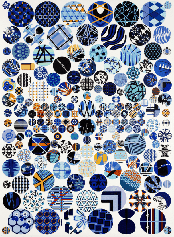 Jacob Hashimoto, ‘History of the Perpetual Patterns of Sleep III’, 2021, Print, UV cured ink on paper, null, Numbered