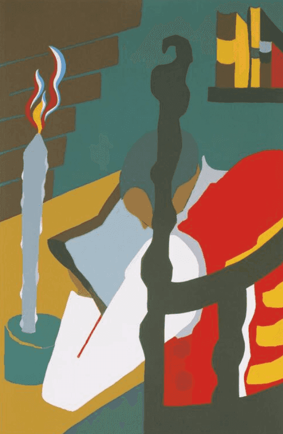 Jacob Lawrence, ‘Contemplation’, 1993, Print, Color screenprint, null, Numbered
