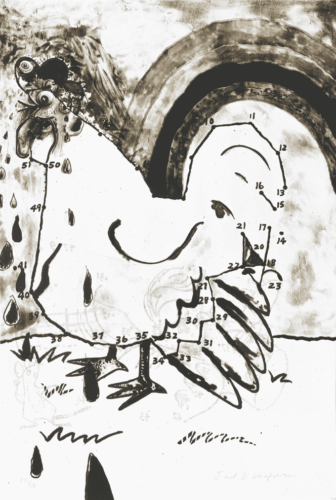 Jake & Dinos Chapman, ‘The Lisper Lisps, The Stutterer Stutters, The Dyslexic Disleksiks III’, 05-12-2014, Print, 7 colour lithographic print on velin Arches 300 gsm cotton paper
, White Cube, Numbered