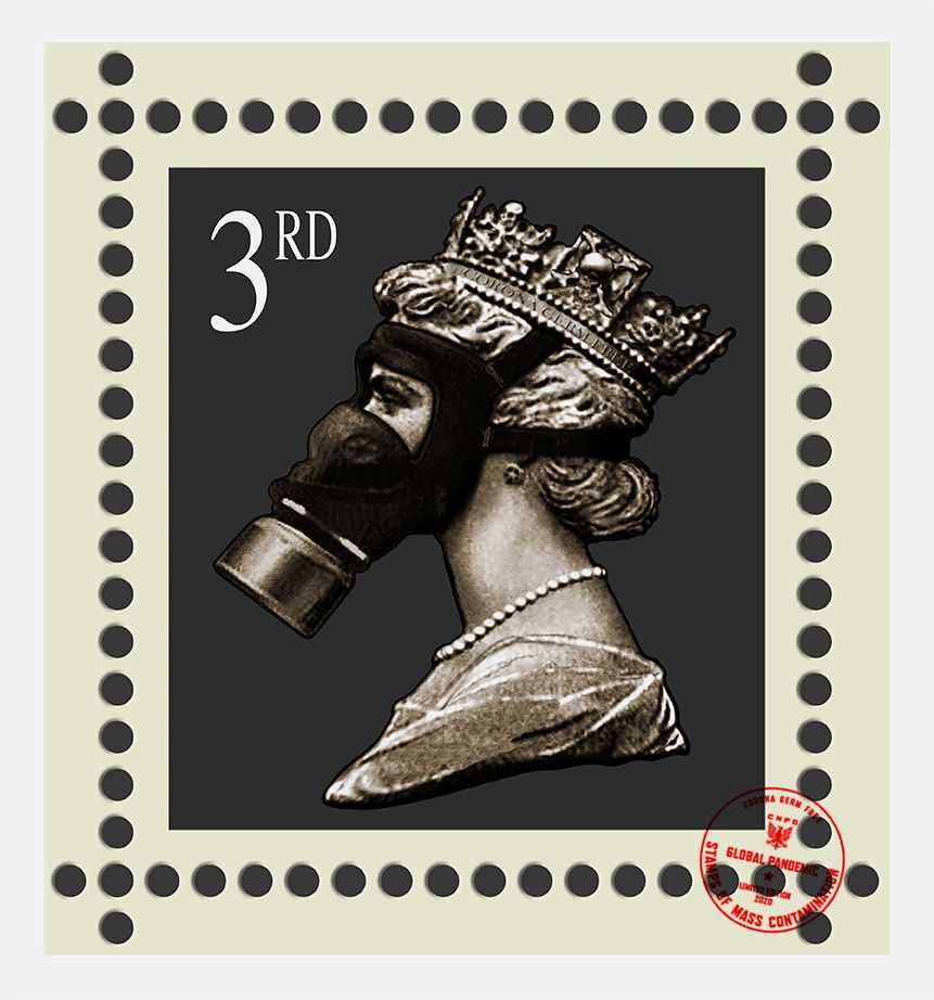 James Cauty, ‘Covidian Culture 3rd Class Stamp of Mass Contamination’, 2020, Print, Archival inkjet prints on 310 gsm Hahnemuhle paper, L-13 Light Industrial Workshop, Numbered
