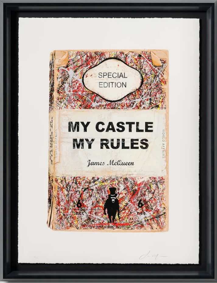 James McQueen, ‘My Castle, My Rules (Framed)’, 2025, Print, Mixed Media, null, Framed