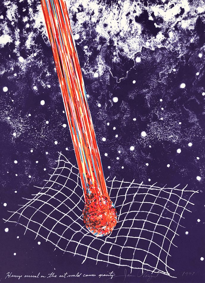 James Rosenquist, ‘Henry's Arrival on the Art World Causes Gravity’, 1997, Print, Six-color lithograph on Arches Cover paper, null, Numbered, Dated
