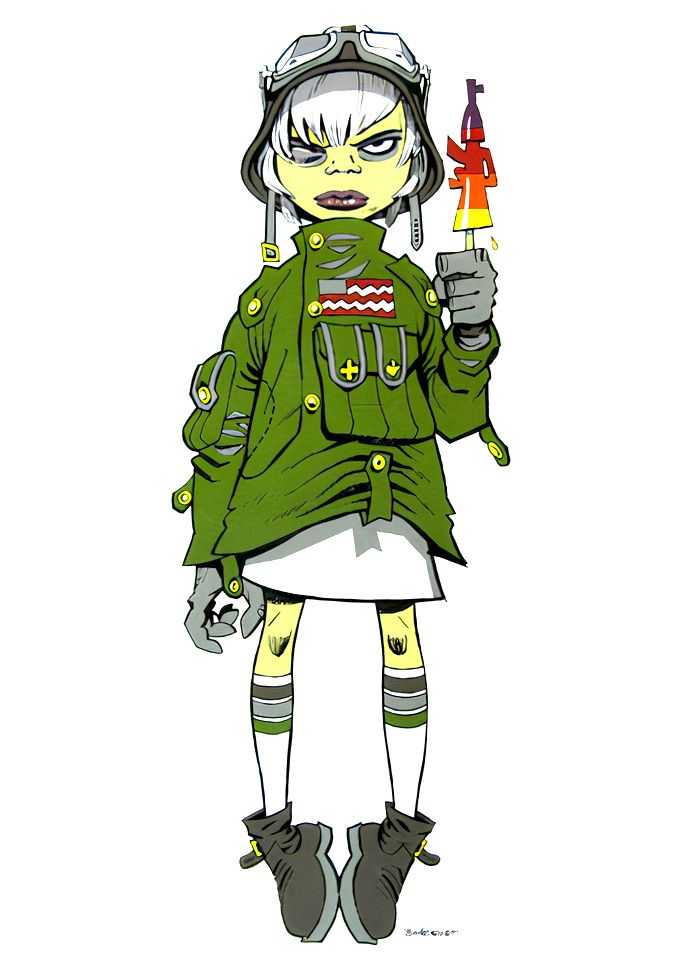 Jamie Hewlett, ‘M16 Assault Lolly (Unsigned)’, 2004, Print, 9 colour screenprint, Pictures On Walls, Numbered