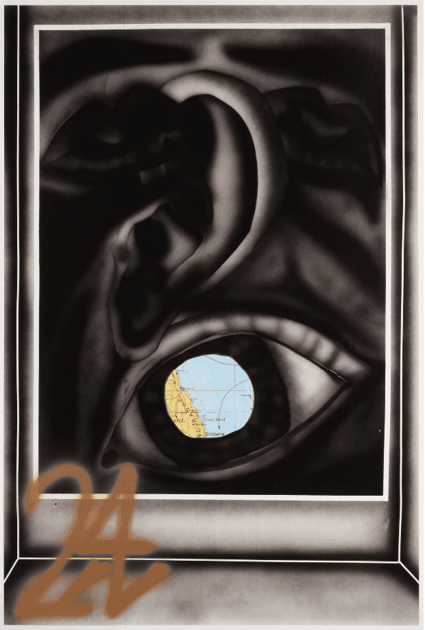 Jana Euler, ‘Die individualisierte Editionsnummer besichtigt das subjektive Fenster (Bild) und guckt auf ein Stück der Welt’, 2013, Print, Offset lithograph, collage and acrylic airbrush on thin wove, Texte Zur Kunst, Numbered, Dated