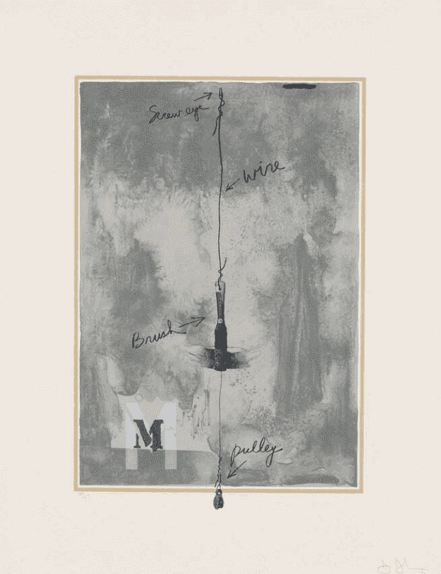 Jasper Johns, ‘M’, 1972, Print, Lithograph in colors on Angoumois paper, Gemini G.E.L., Numbered, Dated
