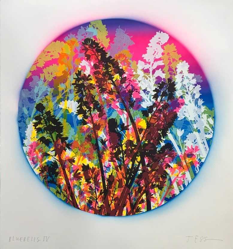 Jess Wilson, ‘Bluebells 04’, 2025, Print, 7 Colour Screenprint With Hand Painted Background on Somerset Satin 300gsm Paper, null, Numbered