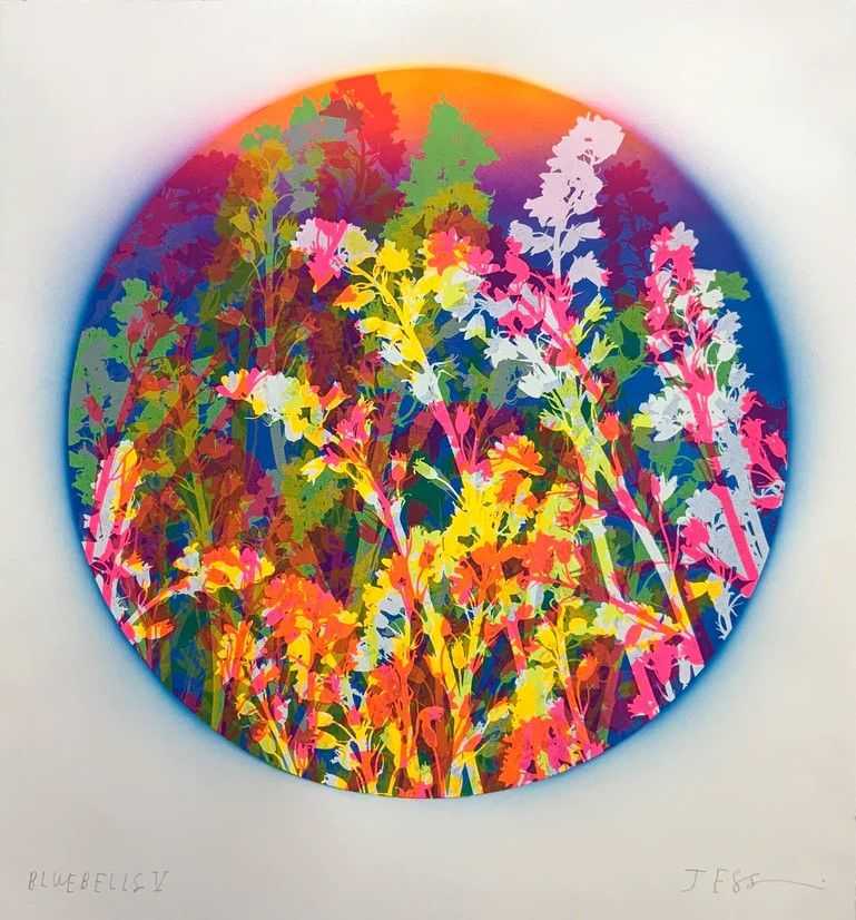 Jess Wilson, ‘Bluebells 05’, 2025, Print, 7 Colour Screenprint With Hand Painted Background on Somerset Satin 300gsm Paper, null, Numbered