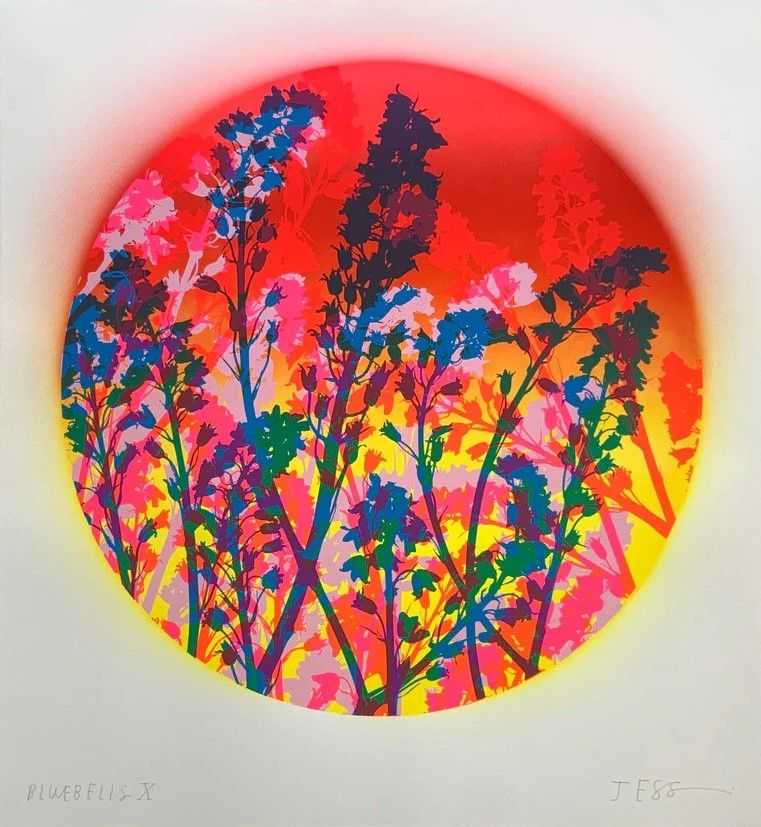 Jess Wilson, ‘Bluebells 10’, 2025, Print, 7 Colour Screenprint With Hand Painted Background on Somerset Satin 300gsm Paper, null, Numbered