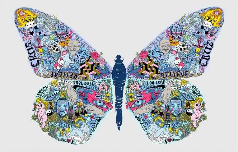 Jess Wilson, ‘Tattooed Butterfly’, 2011, Print, Archival Inkjet with Screenprinted Varnish and Pearl Overlay on Somerset Enhanced 300gsm Pape, null, Numbered