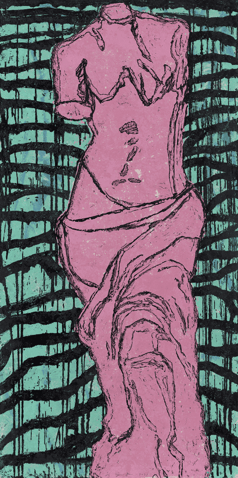 Jim Dine, ‘Pink Venus, Sydney Close’, 2021, Print, Four-color woodcut with hand-painting on handmade Mexican paper, Cristea Roberts, Numbered