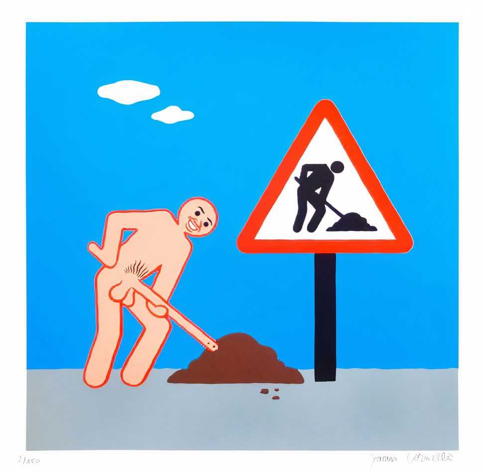 Joan Cornella, ‘Work Sign’, 2016, Print, screenprint on Fabriano Academia paper 350g, Self-released, Numbered