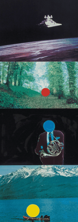 John Baldessari, ‘French Horn Player with Three Contexts One Uncoded’, 1994, Print, Liithograph and screenprint in colors on Arches, Gemini G.E.L., Numbered