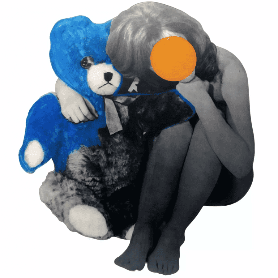 John Baldessari, ‘Girl with Teddy Bear’, 1988, Print, Mixed Media, null,