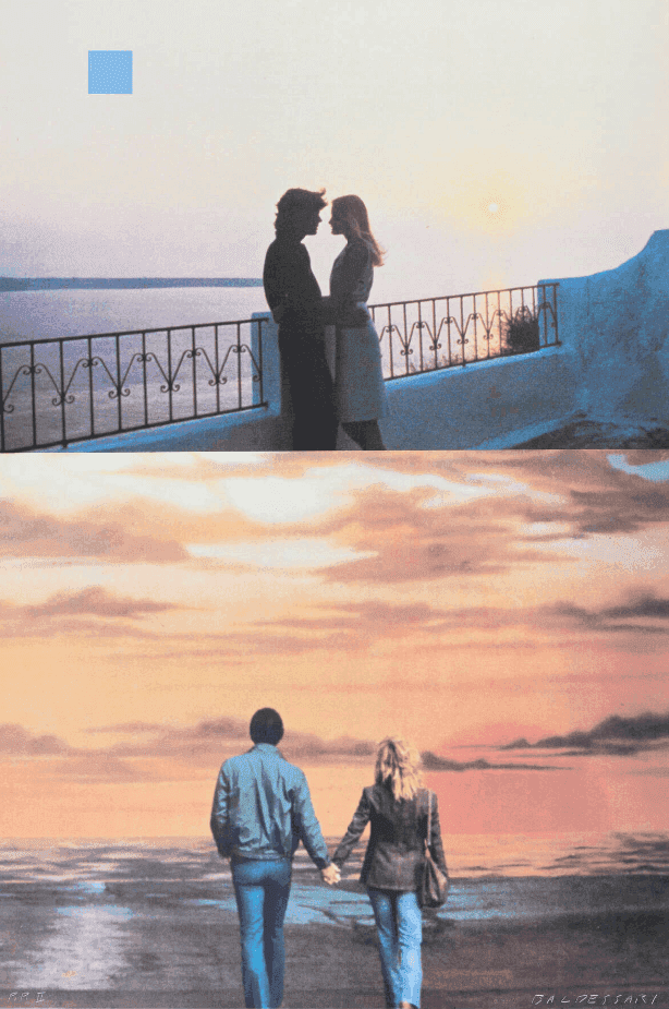 John Baldessari, ‘Two Sunsets (One with Square Blue Moon)’, 1994, Print, Screenprint in colors, null,