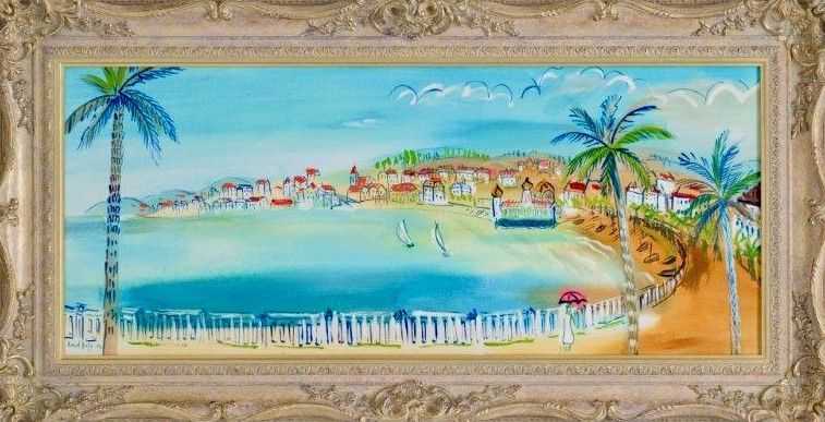 John Myatt, ‘Baie Des Anges, Nice, 1926 (In The Style Of Raoul Dufy)’, 2018, Print, Fine Art Print, Castle Fine Art, Numbered