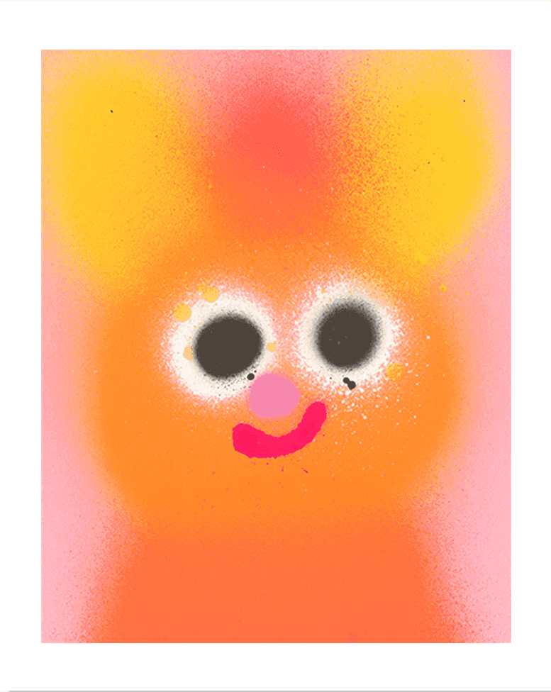 Jon Burgerman, ‘Fire’, 2022, Print, Acrylic spray paint on fine art paper, Misa.Art, Numbered, Handfinished