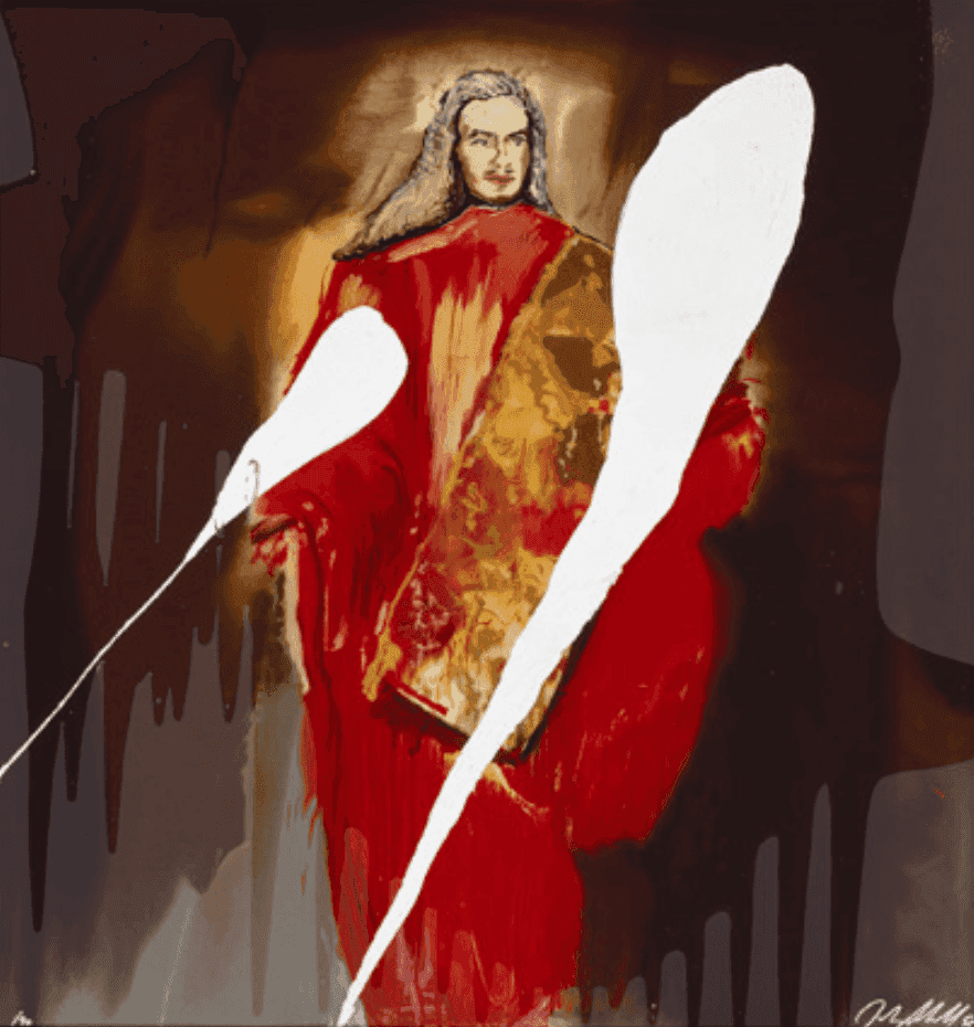 Julian Schnabel, ‘Xavier Mascaro’, 1998, Print, Silkscreen with poured resin, null, Numbered