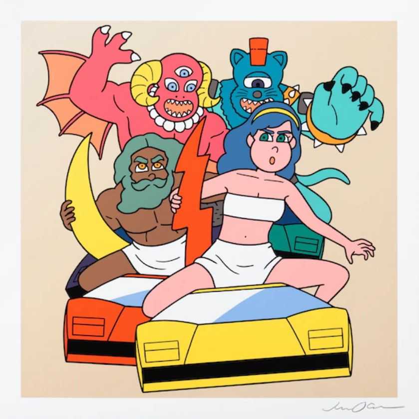 Jun Oson, ‘The Gods Race’, 2021, Print, 18-color silk screen print, null, Numbered