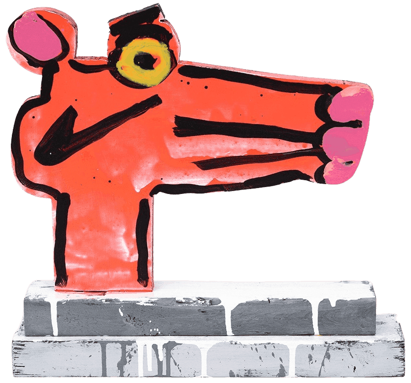 Jonathan Edelhuber, ‘Panther Panther Rosa Rosa’, 16-09-2021, Sculpture, Hand painted acrylic on wood, Counter Editions, Numbered, Dated, Handfinished