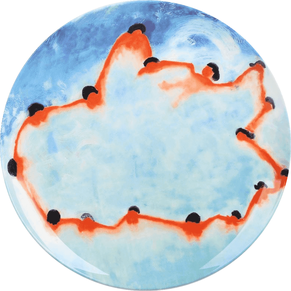 Katherine Bradford, ‘Artist Plate Project 2020 (Katherine Bradford)’, 2020, Collectible, Fine bone china, Artware Editions,