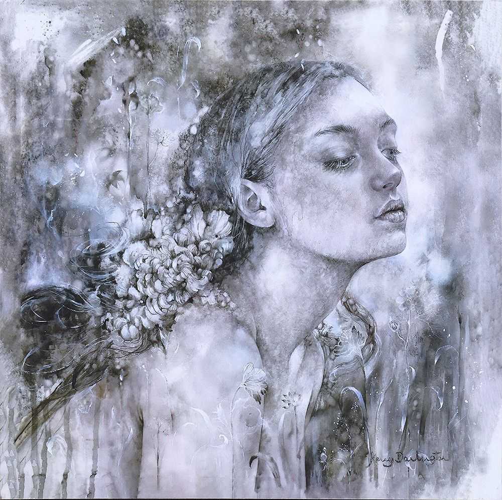 Kerry Darlington, ‘Wild Embers’, 2024, Print, Unique Limited Edition on board. Delicate silver leaf embellishment with a satin varnish finish, null, Framed